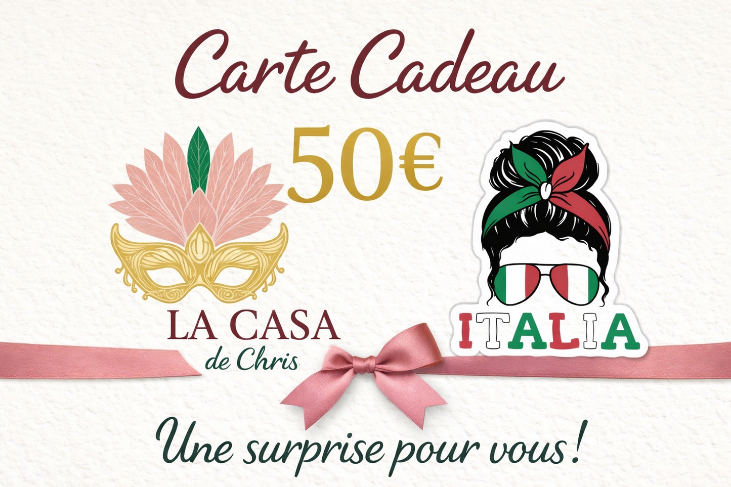 Carte Cadeau La Casa de Chris – 50€ | Esprit Dolce Vita 🇮🇹